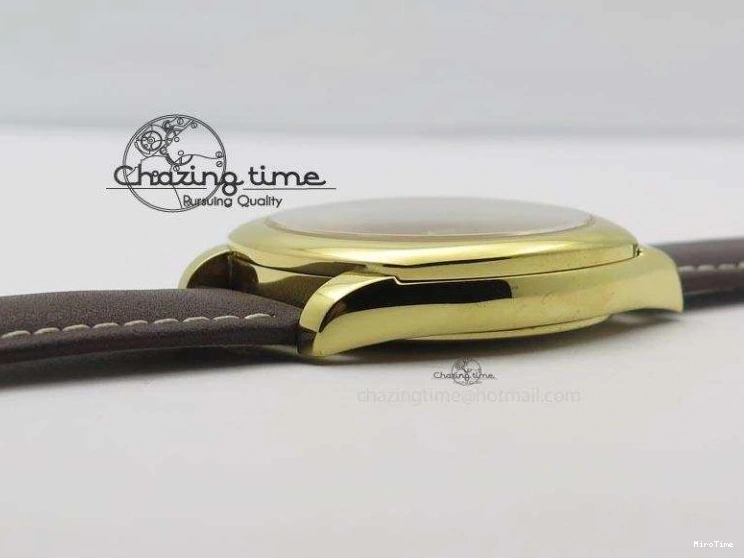 MiroTime 0419 Cellini Date YG White Numeral Dial On Brown Leather Strap A Affordable 3883